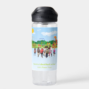 Zurück zur Schule Süße Kinder Schüler Trinkflasche