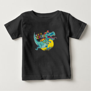 Zurück zur Schule T-Rex mit Rucksack Baby T-shirt