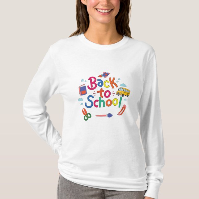 Zurück zur Schule T-Shirt (Vorderseite)