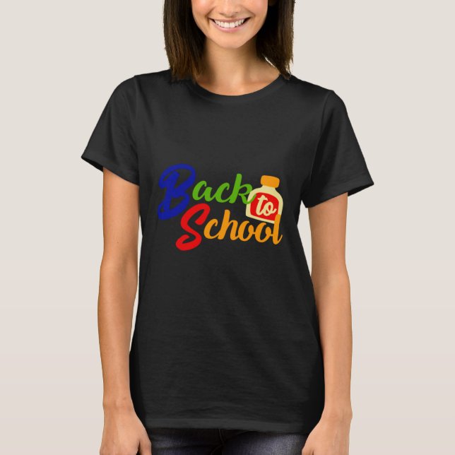 Zurück zur Schule T-Shirt (Vorderseite)