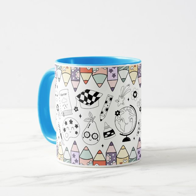 Zurück zur Schule Tasse (Vorderseite Links)