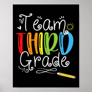 Zurück zur Schule Team Dritte Klasse 3. Lehrer Stu Poster