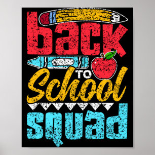 Zurück zur Schule Team Kinder Lehrer Schüler zurüc Poster
