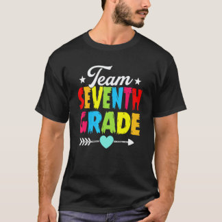 Zurück zur Schule Team Siebte Klasse Lehrer Cute F T-Shirt