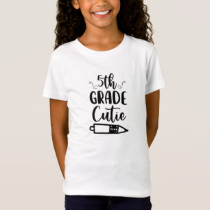 Zurück zur Schule Typografie der Süsse 5. Klasse T-Shirt