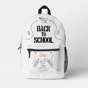 Zurück zur Schule Typografie-Design Bedruckter Rucksack