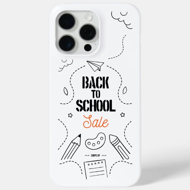 Zurück zur Schule Typografie-Design Case-Mate iPhone Hülle (Rückseite)