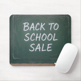 Zurück zur Schule Unterschreiben auf grüner Tafel Mousepad