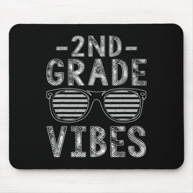 Zurück zur Schule Vibes der zweiten Klasse Mousepad (Vorne)