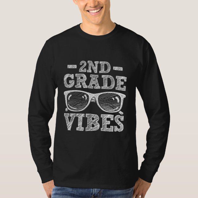 Zurück zur Schule Vibes der zweiten Klasse T-Shirt (Vorderseite)
