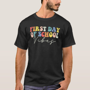 Zurück zur Schule Vibes glücklich ersten Schultag T-Shirt