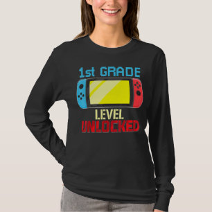Zurück zur Schule Video Gamer 1. Stufe Unlocke T-Shirt