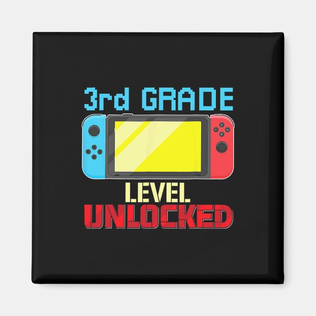 Zurück zur Schule Videospieler 3. Klasse freigesch Magnet (Vorne)