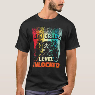 Zurück zur Schule Videospieler 5. Klasse freigesch T-Shirt