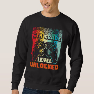Zurück zur Schule Videospieler 5. Klassenstufe Fre Sweatshirt