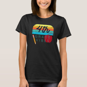 Zurück zur Schule Vierte Klasse Lehrer Kinder Vier T-Shirt