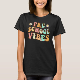 Zurück zur Schule Vorschul-Vibes Retro-Lehrer Kran T-Shirt