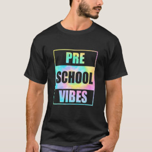 Zurück zur Schule Vorschul-Vibes Tie Dye Erster Ta T-Shirt