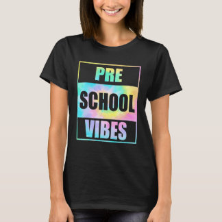 Zurück zur Schule Vorschul-Vibes Tie Dye Erster Ta T-Shirt