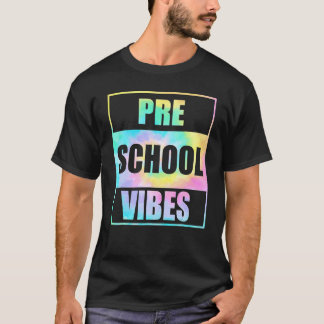 Zurück zur Schule Vorschul-Vibes Tie Dye Erster Ta T-Shirt