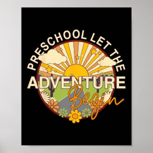 Zurück zur Schule Vorschule Lass das Abenteuer beg Poster