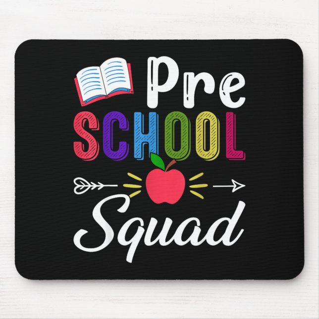 Zurück zur Schule Vorschullehrer Schüler Vorschule Mousepad (Vorne)