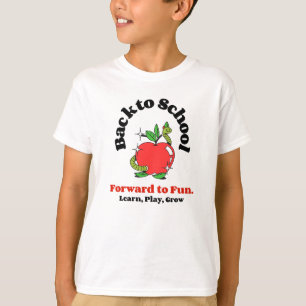 Zurück zur Schule Vorwärts zum Spaß Lernen & Wachs T-Shirt