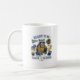 Zurück zur Schule Waschbär Vintage-Ästhetik Kaffeetasse