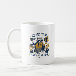 Zurück zur Schule Waschbär Vintage-Ästhetik Kaffeetasse