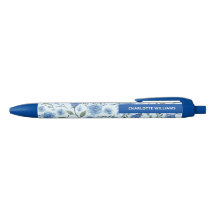 Zurück zur Schule Wasserfarbe Blau Floral