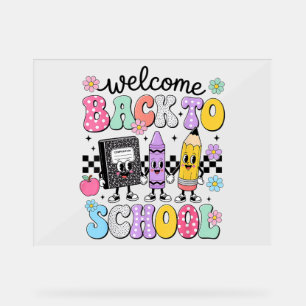 Zurück zur Schule Willkommen zurück zur Schule Jun Acrylschild
