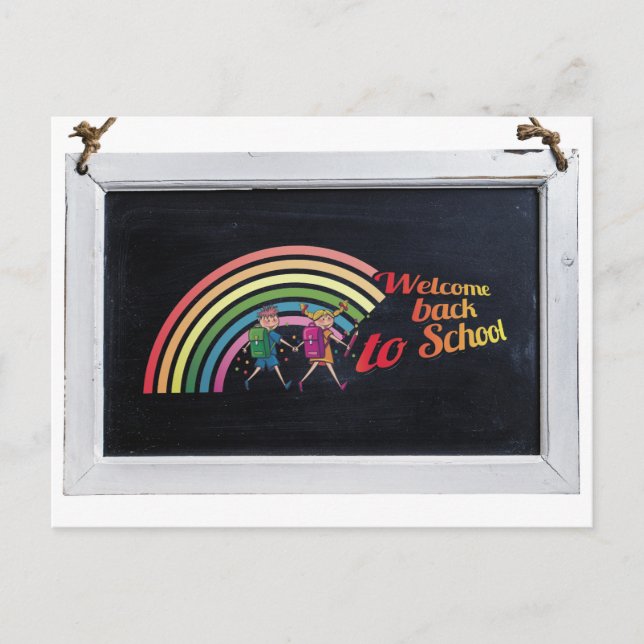 Zurück zur Schule | Willkommen zurück zur Schule Postkarte (Vorderseite)