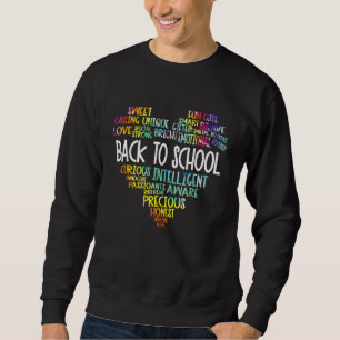 Zurück zur Schule Wolke Niedlich Schüler Lehrer 1 Sweatshirt