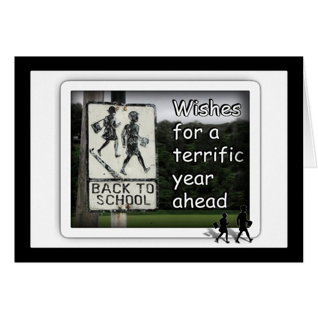Zurück zur Schule Wünsche für ein gutes Jahr (Vorderseite (Horizontal))