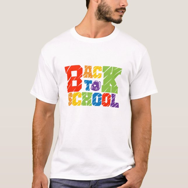 zurück zur Schule zum Shirt-Design T-Shirt (Vorderseite)