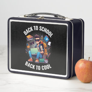 Zurück zur Schule zurück zu Cool Metall Brotdose