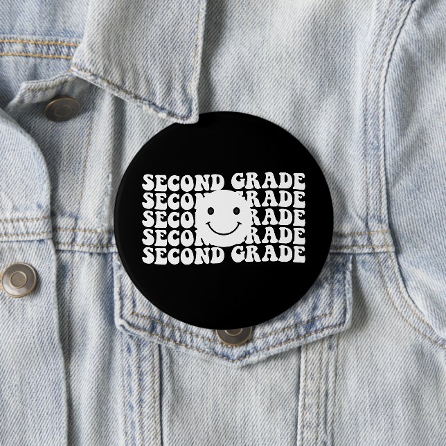 Zurück zur Schule Zweite Klasse Lehrer Button (Beispiel)
