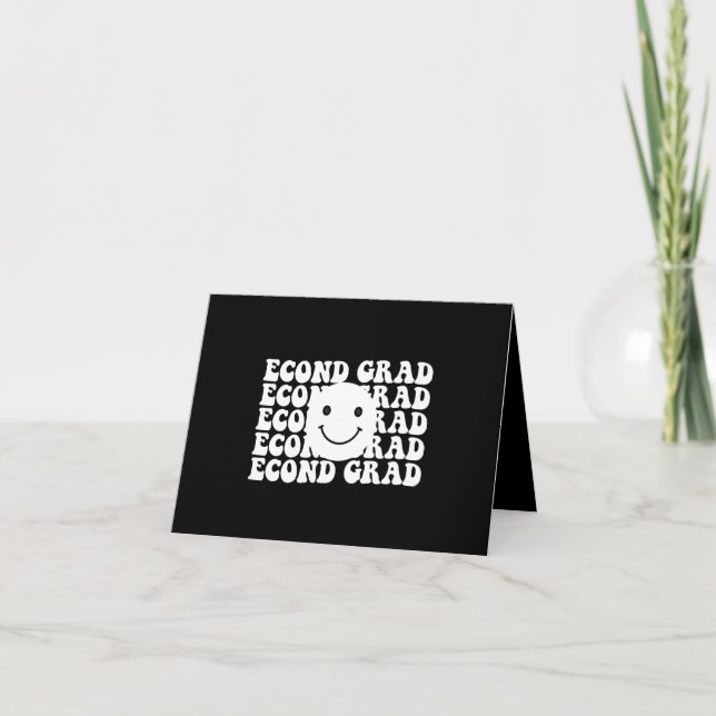 Zurück zur Schule Zweite Klasse Lehrer Dankeskarte (Vorderseite)