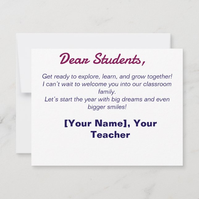 Zurück zur Schulflatkarte - Lass des Erlebnisbegin (Rückseite)