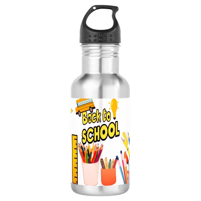 Zurück zur schulischen Wasserflasche (Vorderseite)
