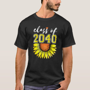 Zurück zur Schulklasse 2040 Handprint Pre K Sunfl T-Shirt