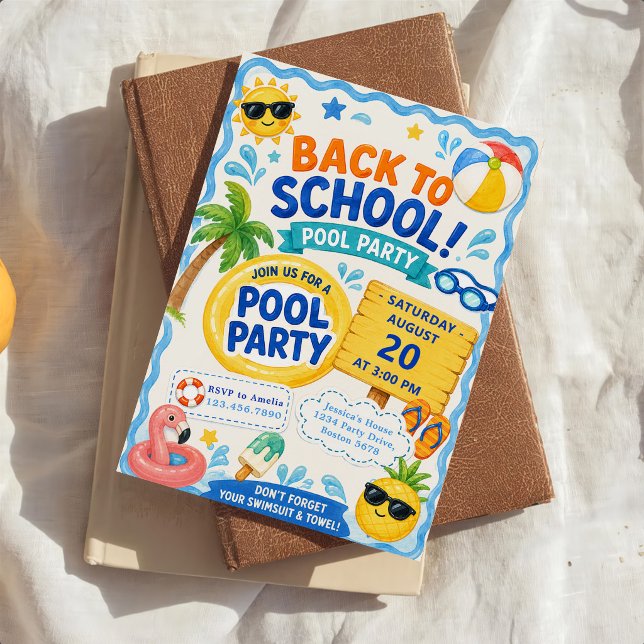 Zurück zur Schulpoolparty Einladung (Von Creator hochgeladen)