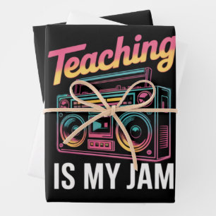 Zurück zur Schulretro-Lehre ist mein 80er im Jam Geschenkpapier Set