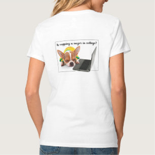 Zurück zur Uni Funny Napping Hund auf Laptop T-Shirt