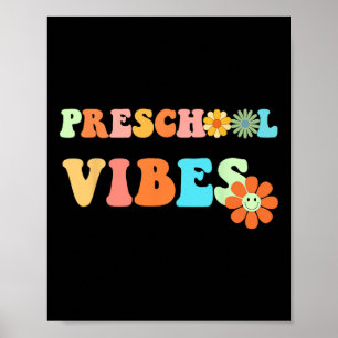 Zurück zur Vorschule Vibes Erster Schultag Poster