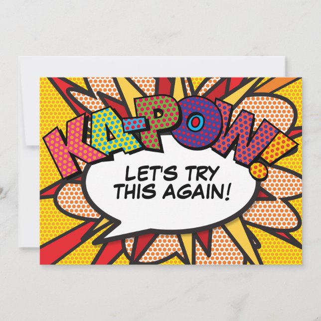 Zurückgestellt Ändern Sie das Comic "Date Fun" Save The Date (Vorderseite)