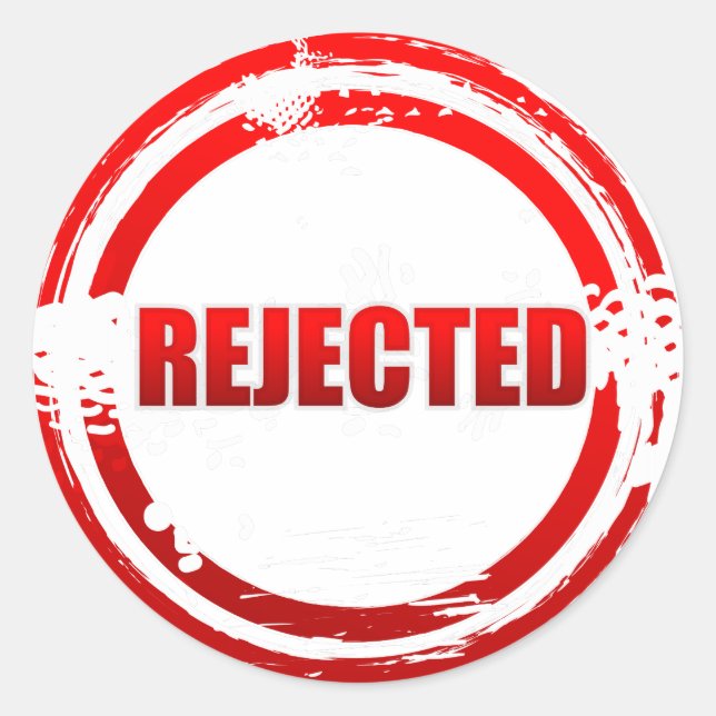 zurückgewiesen runder aufkleber (Vorderseite)