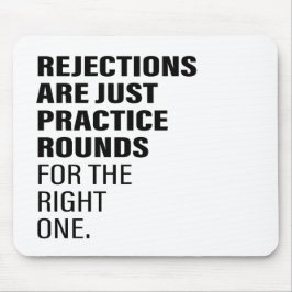 Zurückgewiesene Zitate ermutigen Word Text Art Mousepad