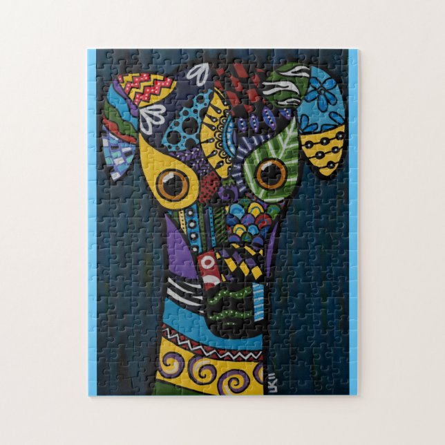 Zurückgezogen, Windhund-Rettungs-Puzzlespiel Puzzle (Vertikal)