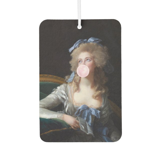Zurückhaltend mit rosa Kaugummi Autolufterfrischer (Vorderseite)